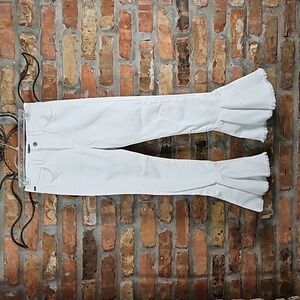 Citizens of Humanity White Drew Flounce High Rise jeans size 25